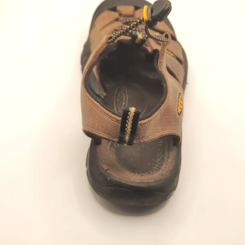 Men's Keen Newport H2 Brown Leather Waterproof Sandals Hiking Shoes Size 8